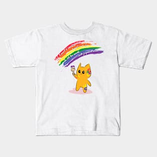 Painting a Rainbow of Joy Kids T-Shirt